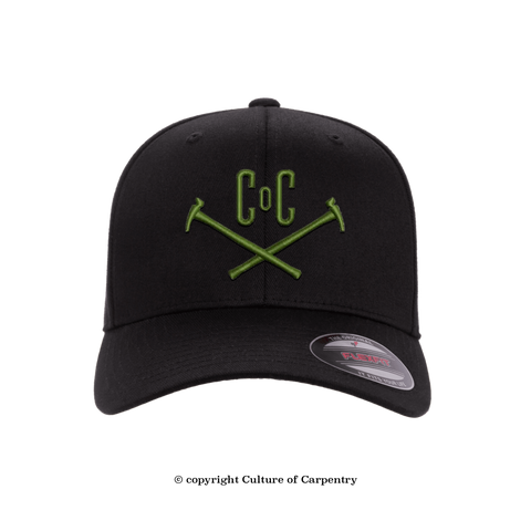 Culture of Carpentry Hammers Icon-Black Flexfit Hat