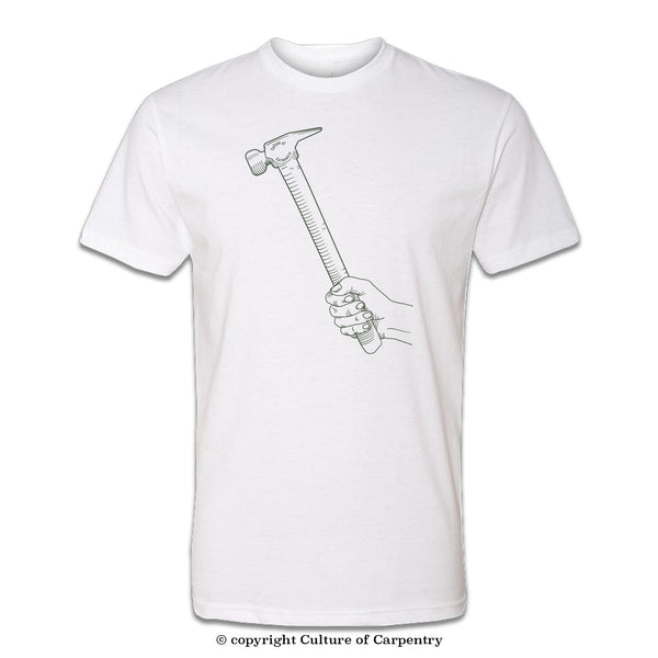 Culture of Carpentry Hammer Icon - White and Grey T-Shirts