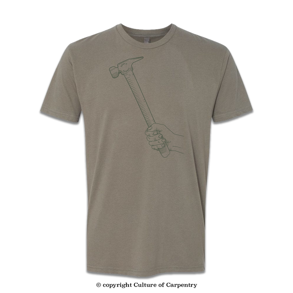 Culture of Carpentry Hammer Icon - White and Grey T-Shirts