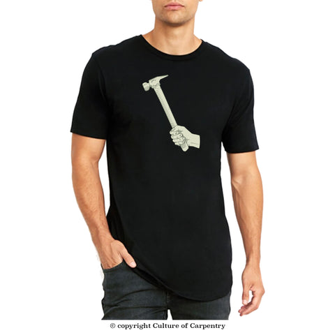 Culture of Carpentry Hammer Icon - Long Body T-Shirt