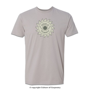 Culture of Carpentry Sawblade Icon T-Shirt - Light Grey