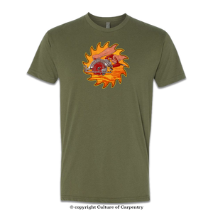 Skilled Saw Military Green T-Shirt