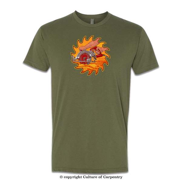 Skilled Saw Military Green T-Shirt